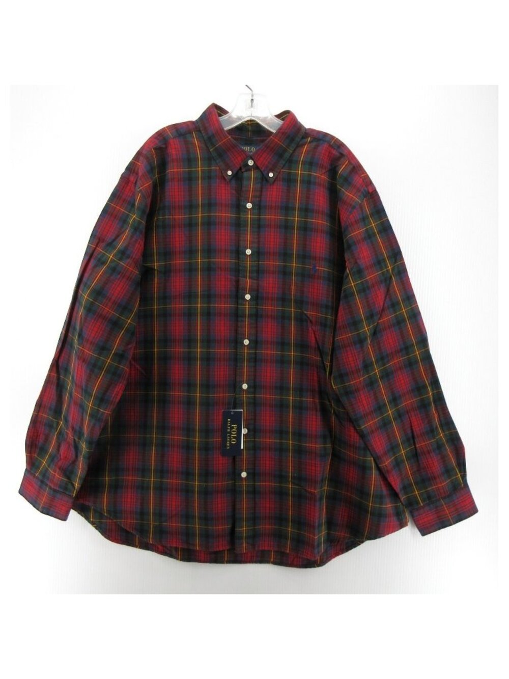 Polo Ralph Lauren Shirt 2XB Big Red Button Down Plaid Preppy Pony
